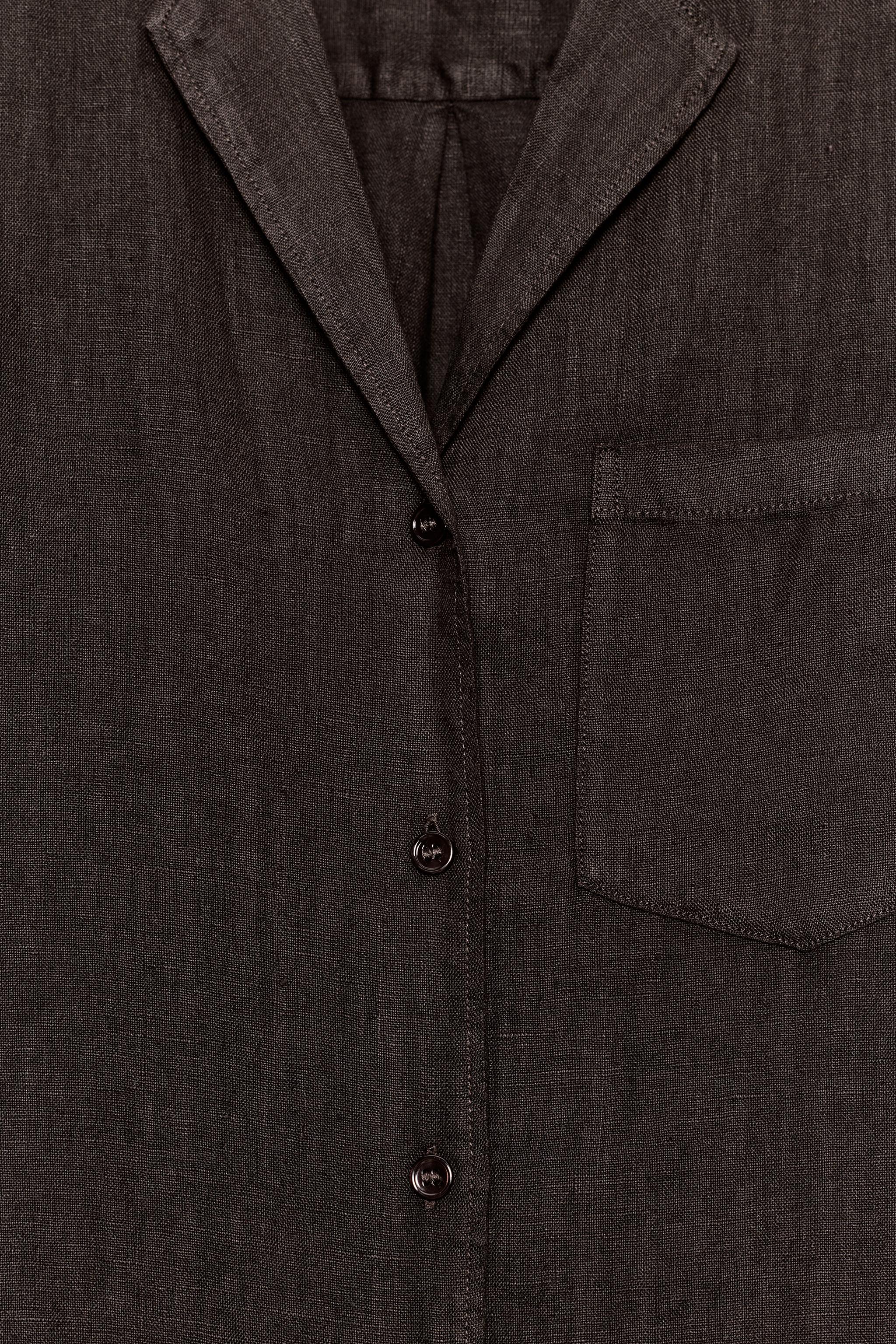 100% LINEN SHIRT WITH POCKET ZW COLLECTION